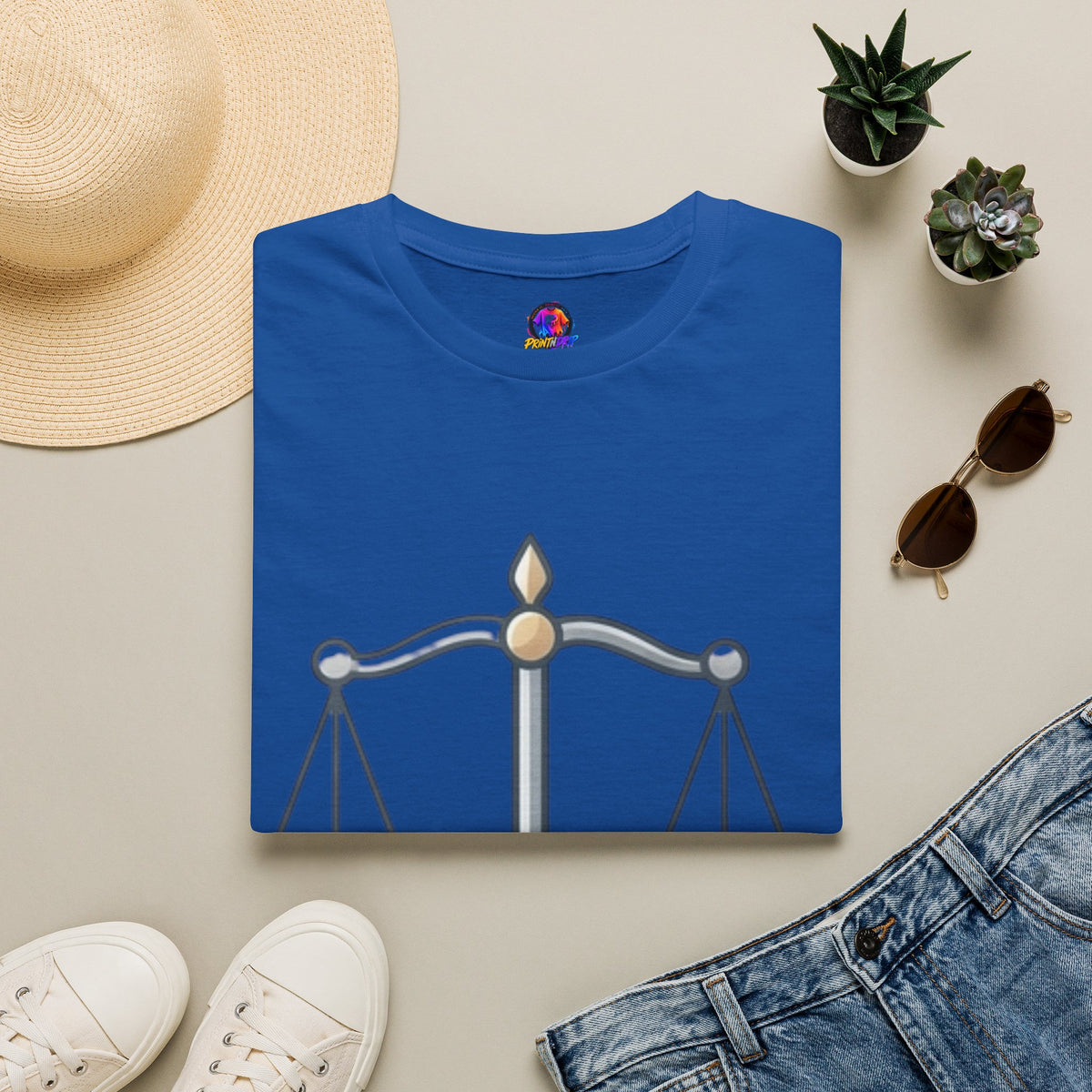 Libra Scales T-Shirt — Zodiac Balance Graphic Tee