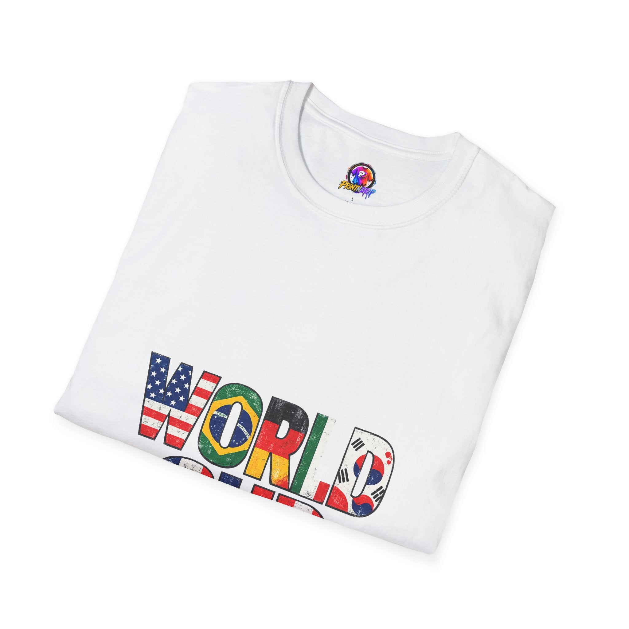 World Cup Flag Graphic T-Shirt — 'WORLD CUP' International Soccer Fans Tee