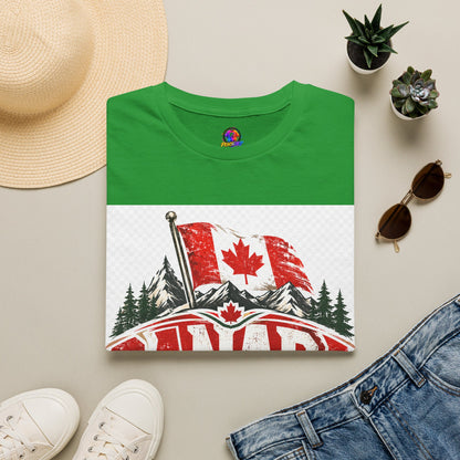 Canada Soccer T‑Shirt — Canadian Flag & Maple Leaf Crest