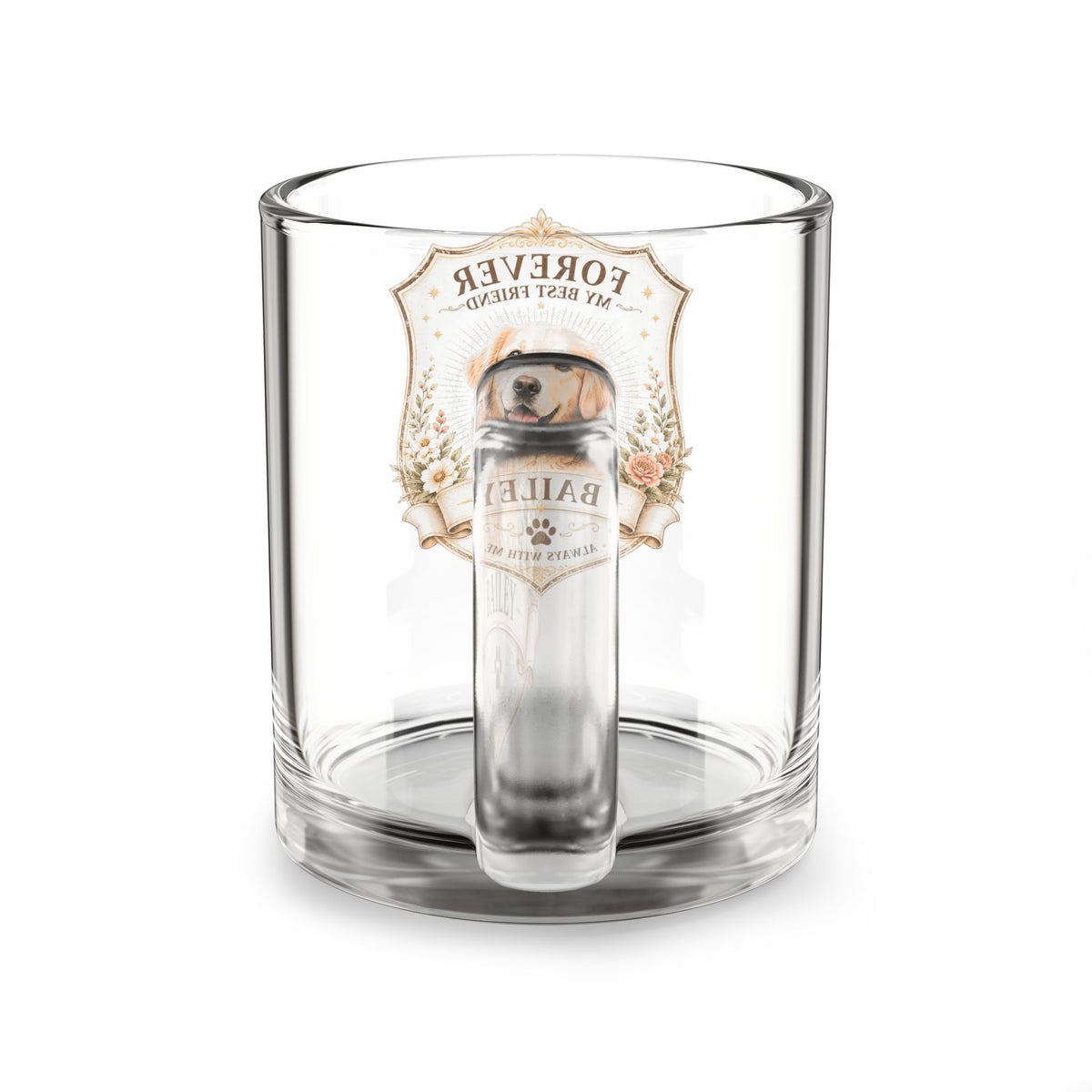 Milo Bailey Dog Dad Mom Glass Mug, 10oz