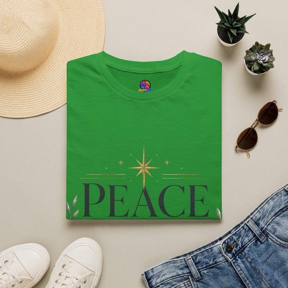 Peace Came Near T‑Shirt — Christmas Nativity Holiday Tee