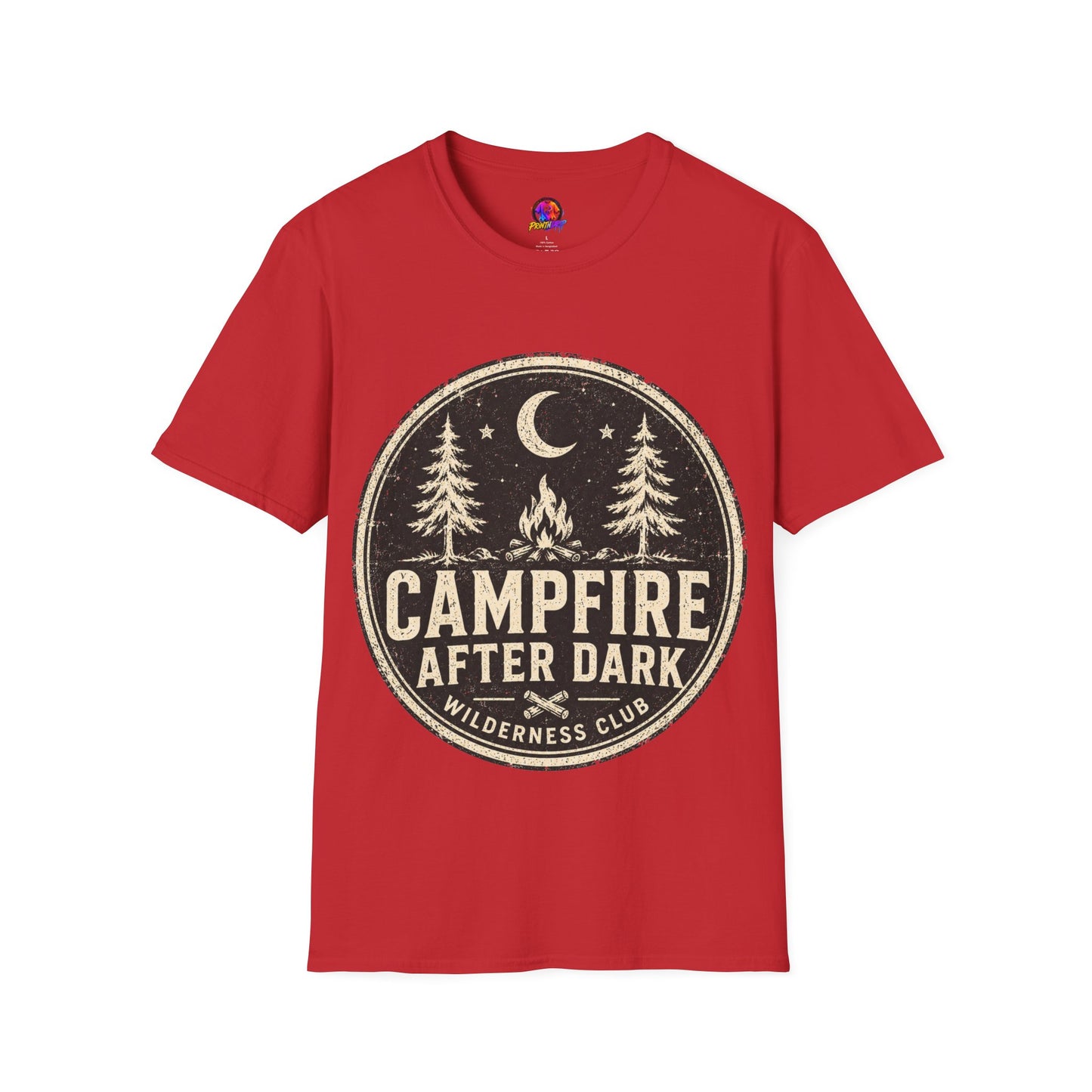 Campfire After Dark Tee — Vintage Wilderness Camping T-Shirt