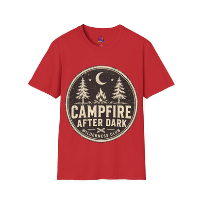 Campfire After Dark Tee — Vintage Wilderness Camping T-Shirt