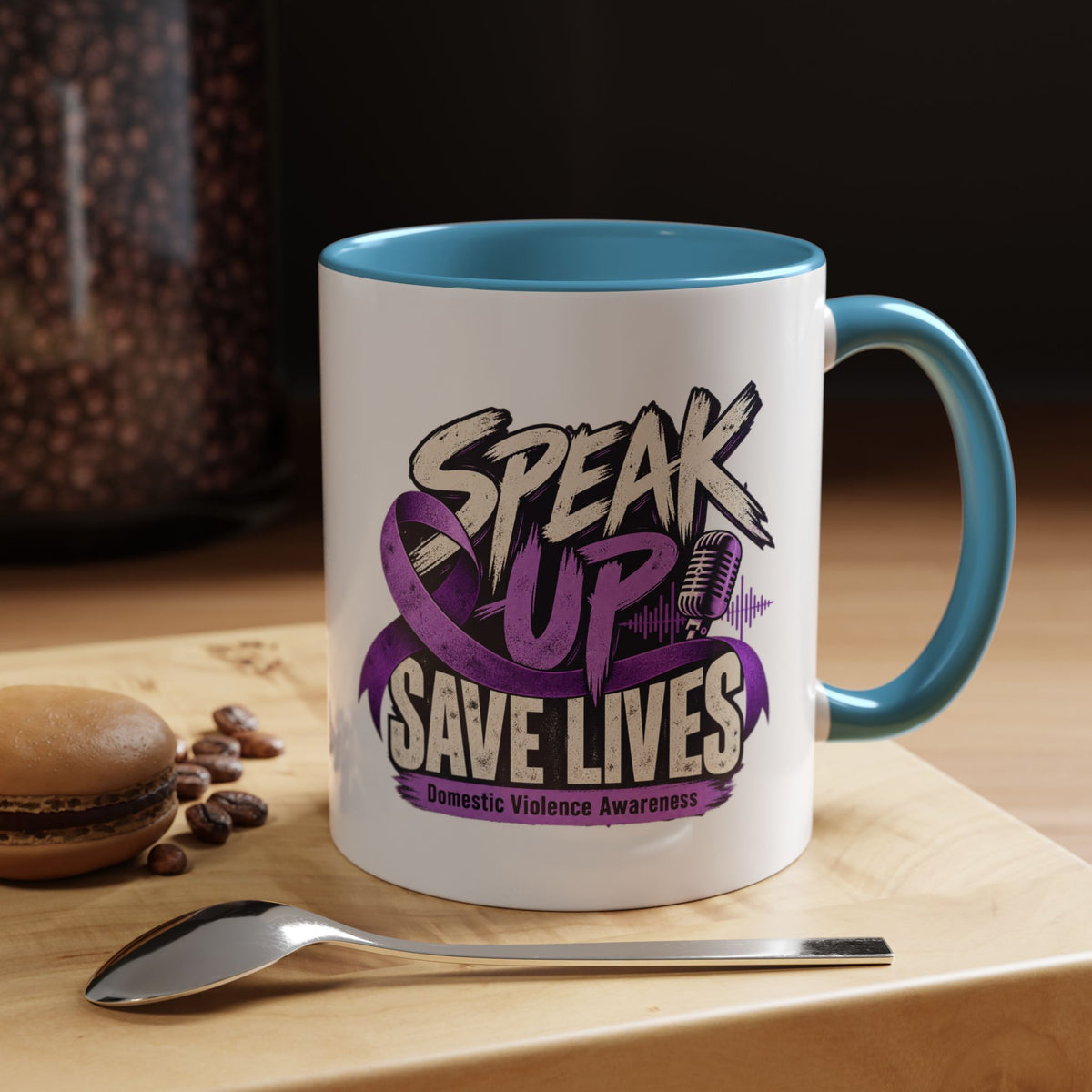 Speak Up Save Lives Domestic Violence Awareness Coffee Mug