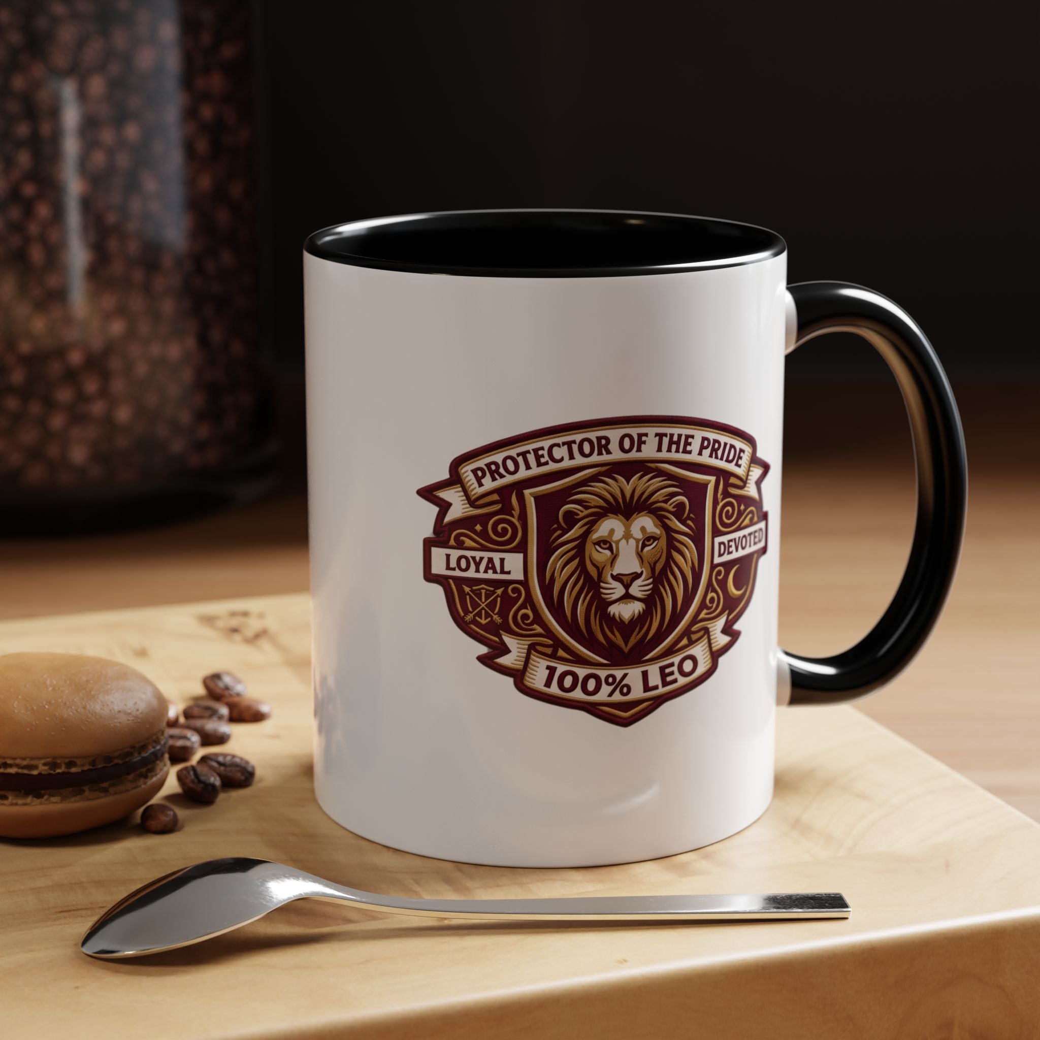 Leo Zodiac Coffee Mug — "Protector of the Pride" Lion Design (11/15 oz)