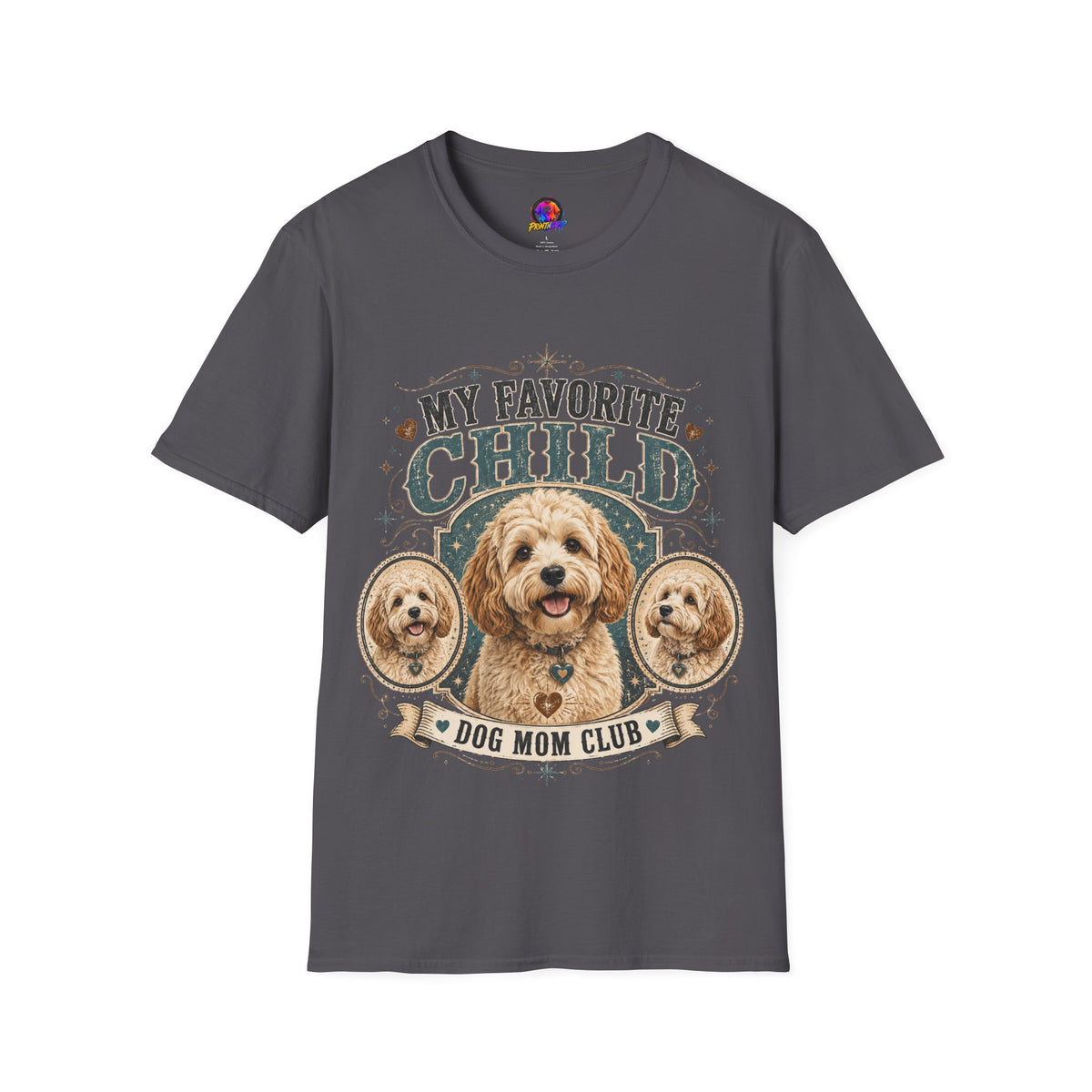 My Favorite Child Dog Mom T-Shirt — Cute Doodle Portrait Pet Lover Tee