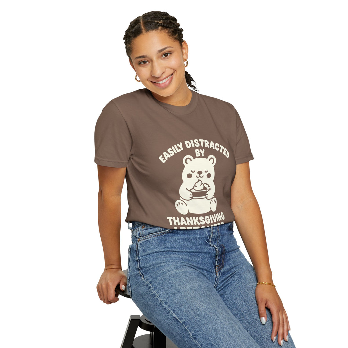 Easily Distracted by Thanksgiving Leftovers T-Shirt — Cute Turkey/Bear Holiday Tee - Trending Now - October 2026