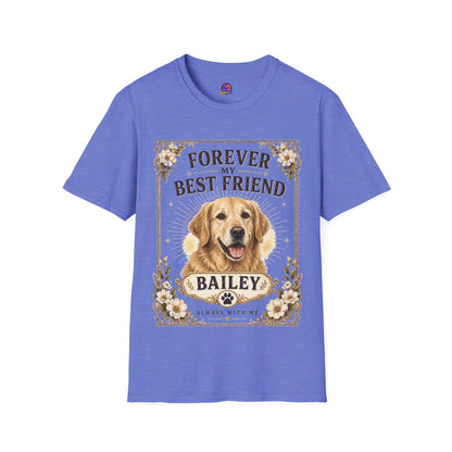 Forever My Best Friend Dog T-Shirt — Personalized Golden Retriever Tribute
