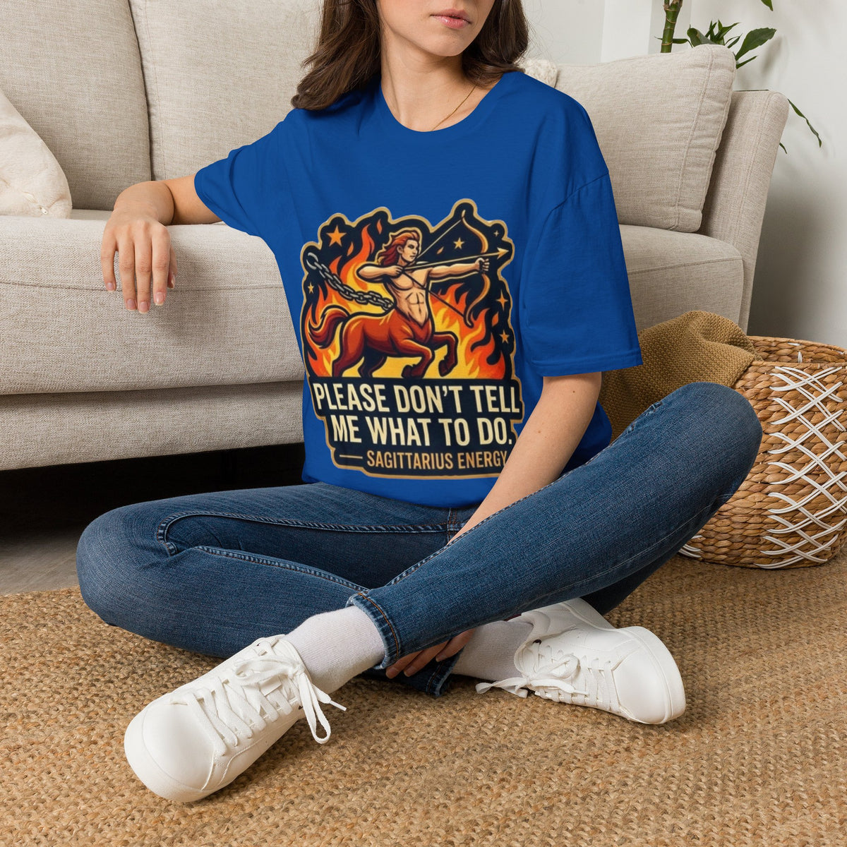 Sagittarius Archer T-Shirt — "Please Don't Tell Me What To Do" Zodiac Graphic