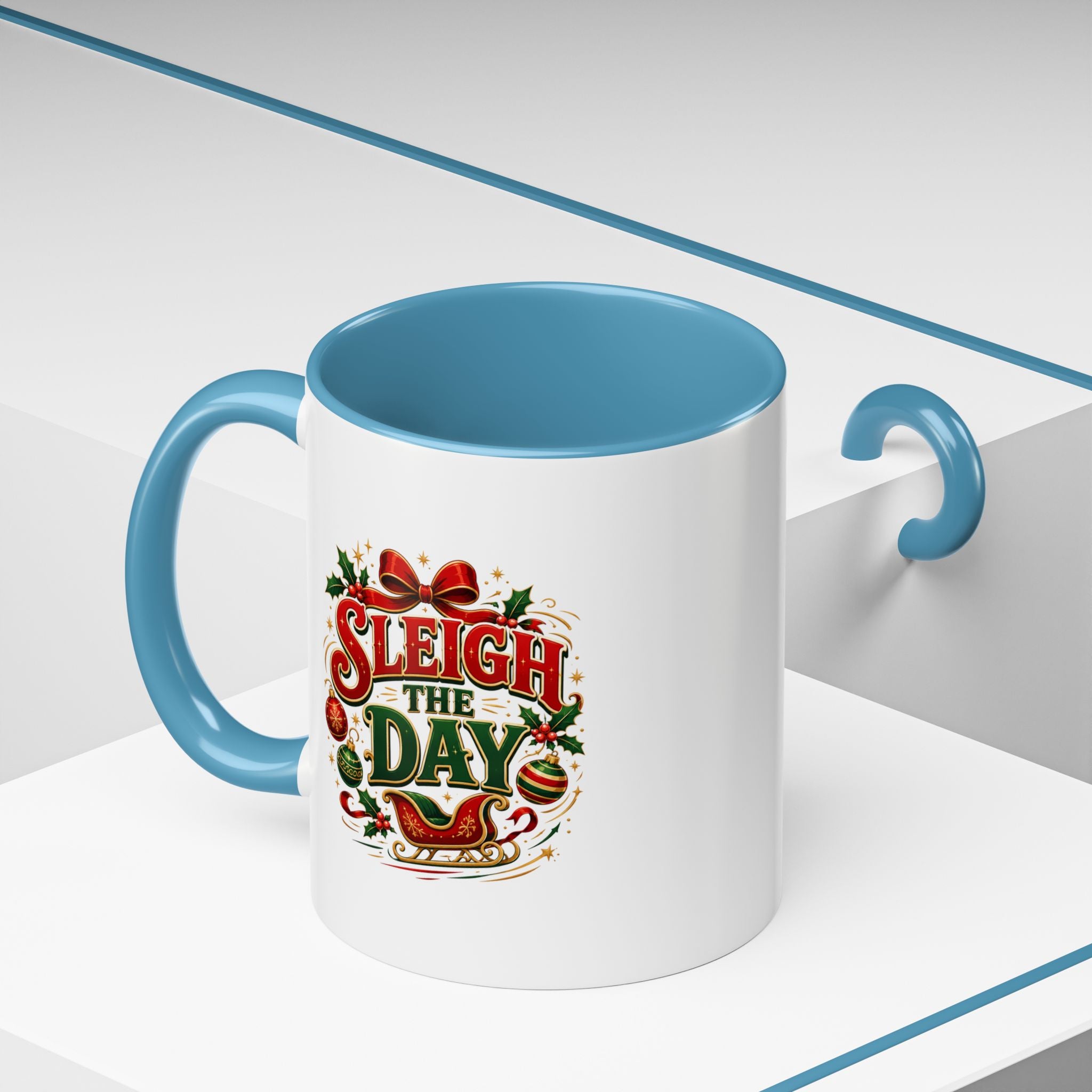 Sleigh the Day Christmas Accent Coffee Mug