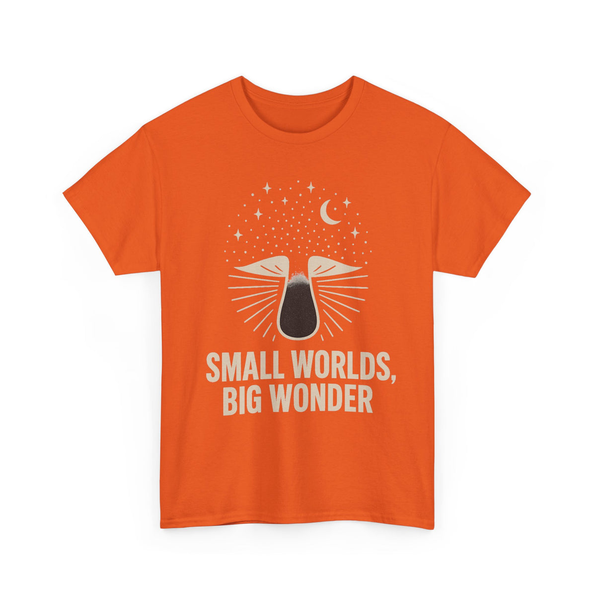 Small Worlds Big Wonder Celestial Mushroom Tee - Aesthetic Nature T-Shirt - Trending Now - September 2026