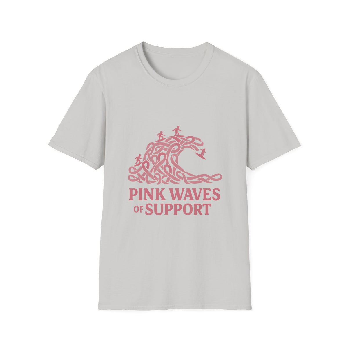 Pink Waves of Support T-Shirt — Breast Cancer Awareness Pink Wave Tee - Trending Now - October 2026