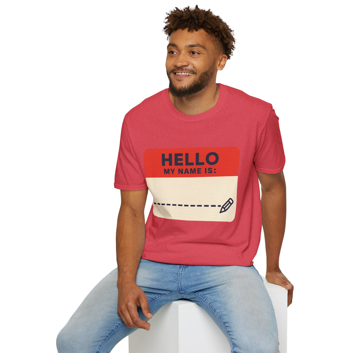 Hello My Name Is Name Tag T-Shirt — Funny Novelty Graphic Tee - Trending Now - August 2026