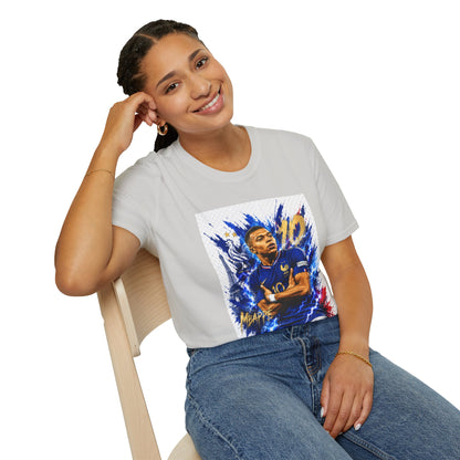France Mbappé Soccer T-Shirt — #10 Blue Action Portrait Tee