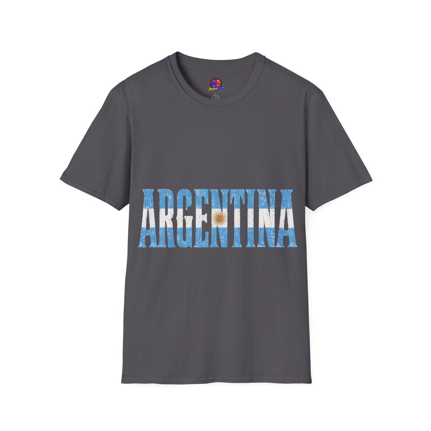 Argentina Beach Vibes T-Shirt — Distressed Blue "ARGENTINA" Graphic