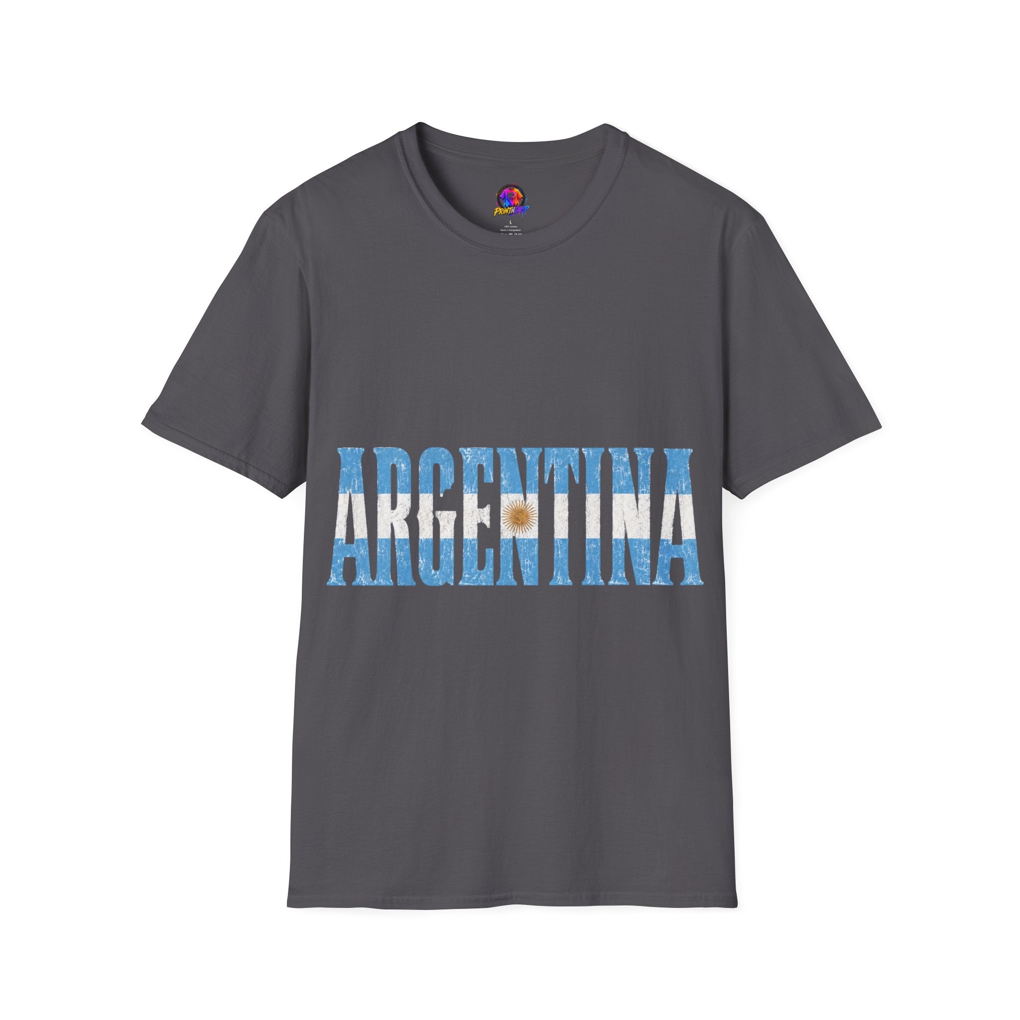 Argentina Beach Vibes T-Shirt — Distressed Blue "ARGENTINA" Graphic