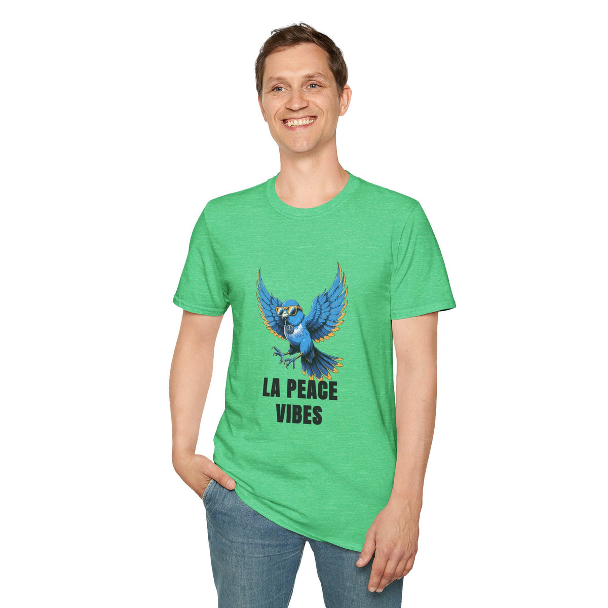 Peace Vibes Blue Parrot T-Shirt - Trending Now - August 2026