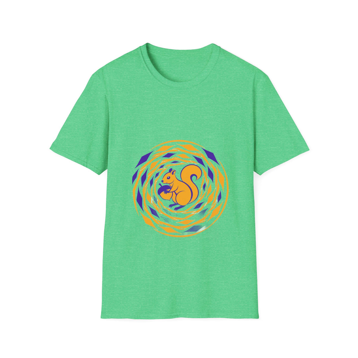 Squirrel Swirl Graphic T-Shirt — Playful Orange & Purple Nature Tee - Trending Now - September 2026