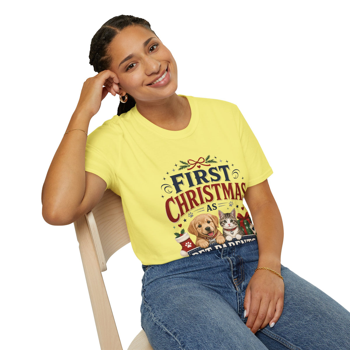 T-Shirt — "First Christmas as Pet Parents" Holiday Tee