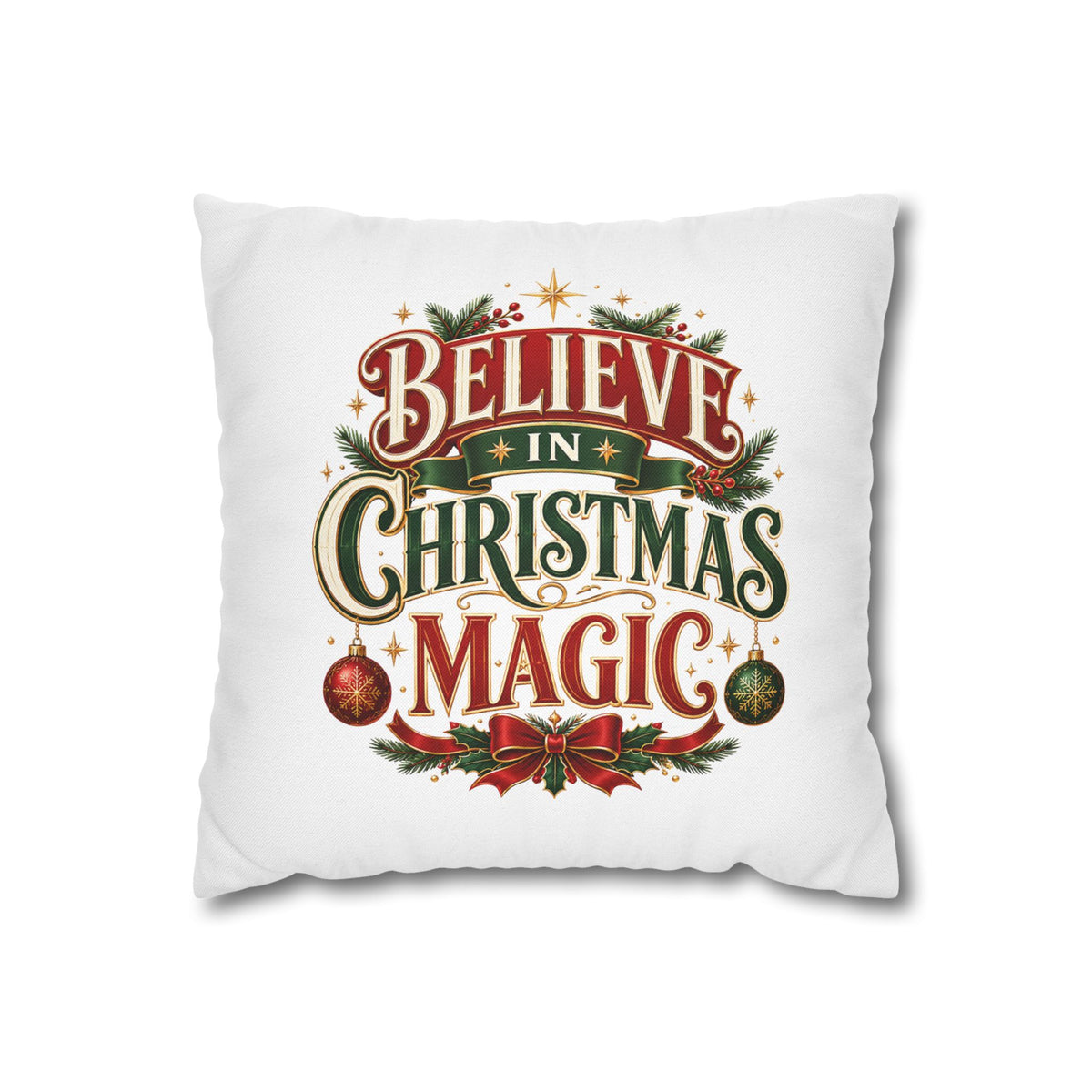 Christmas Pillowcase Believe in Christmas Magic Pillow