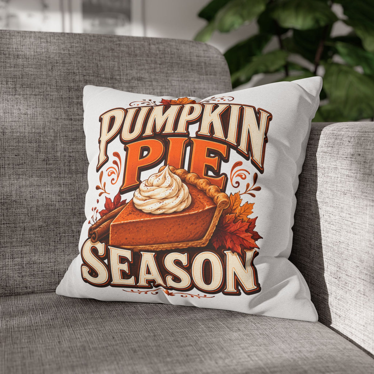 Thanksgiving Pumpkin Pie Season Throw Pillowcase – Autumn Fall Kitchen Decor