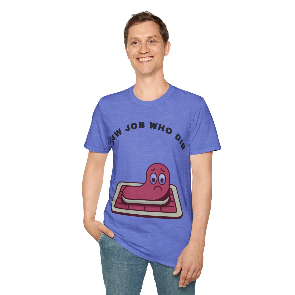 T-Shirt — "New Job Who Dis" Funny Office Cake Graphic Tee - Trending Now - September 2026