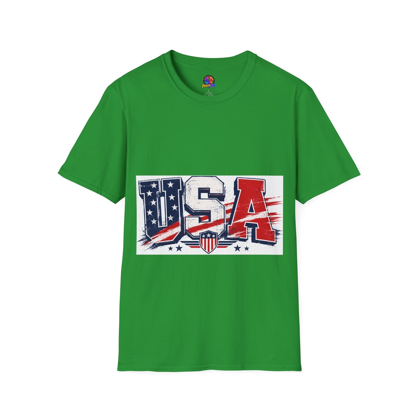 USA Flag Graphic T-Shirt — Patriotic Red White & Blue Tee