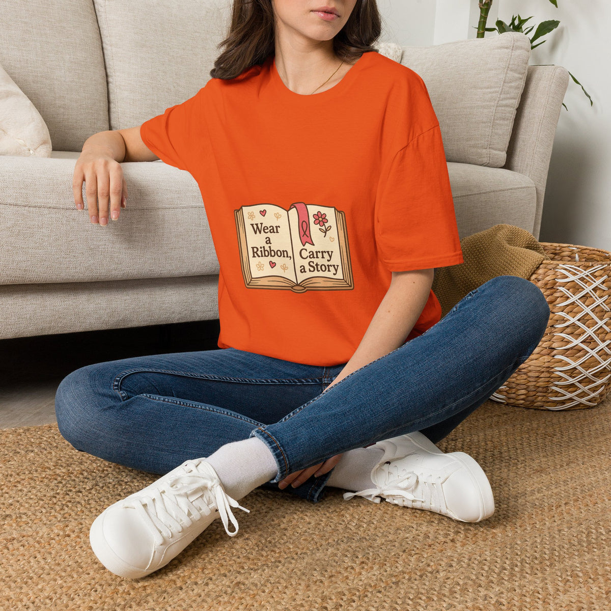 Book Lover T‑Shirt — "Wear a Ribbon, Carry a Story" Vintage Open Book Design - Trending Now - October 2026