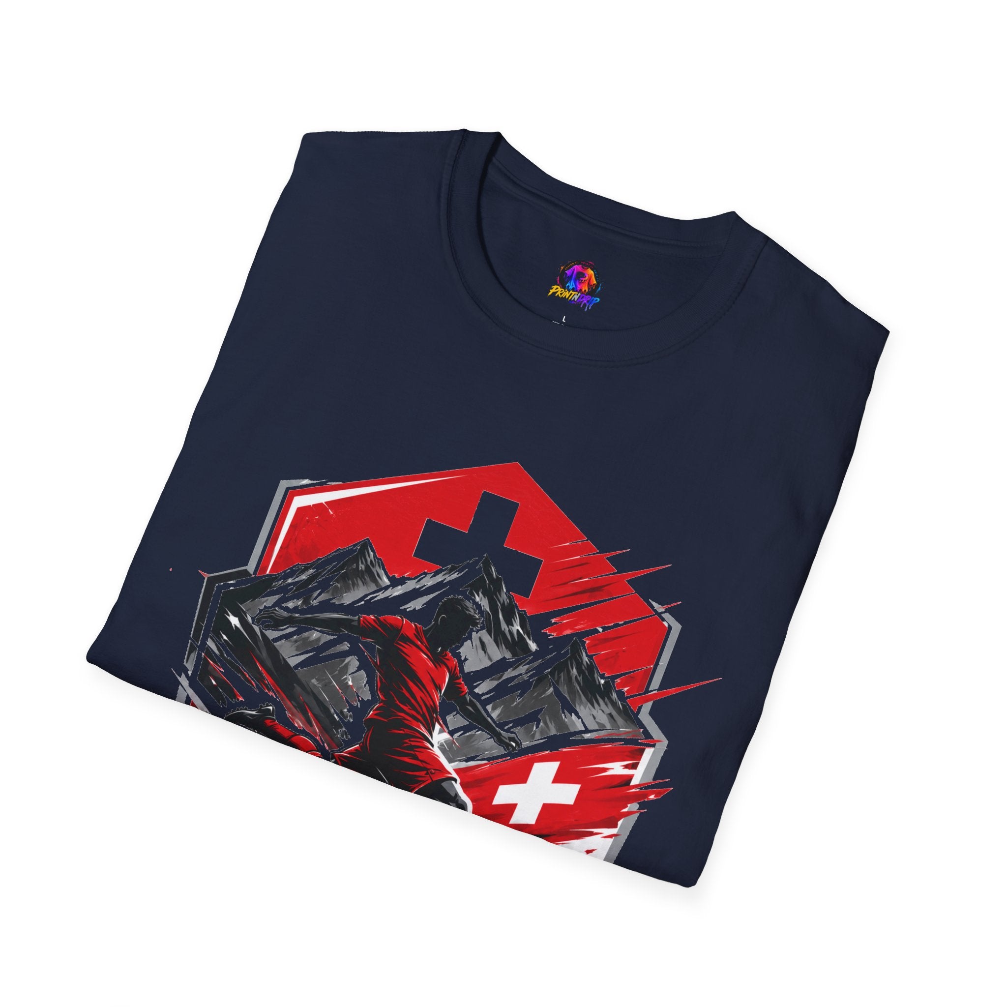 Switzerland Alpine Strike T‑Shirt – Swiss Mountain Ski & Snowboard Graphic