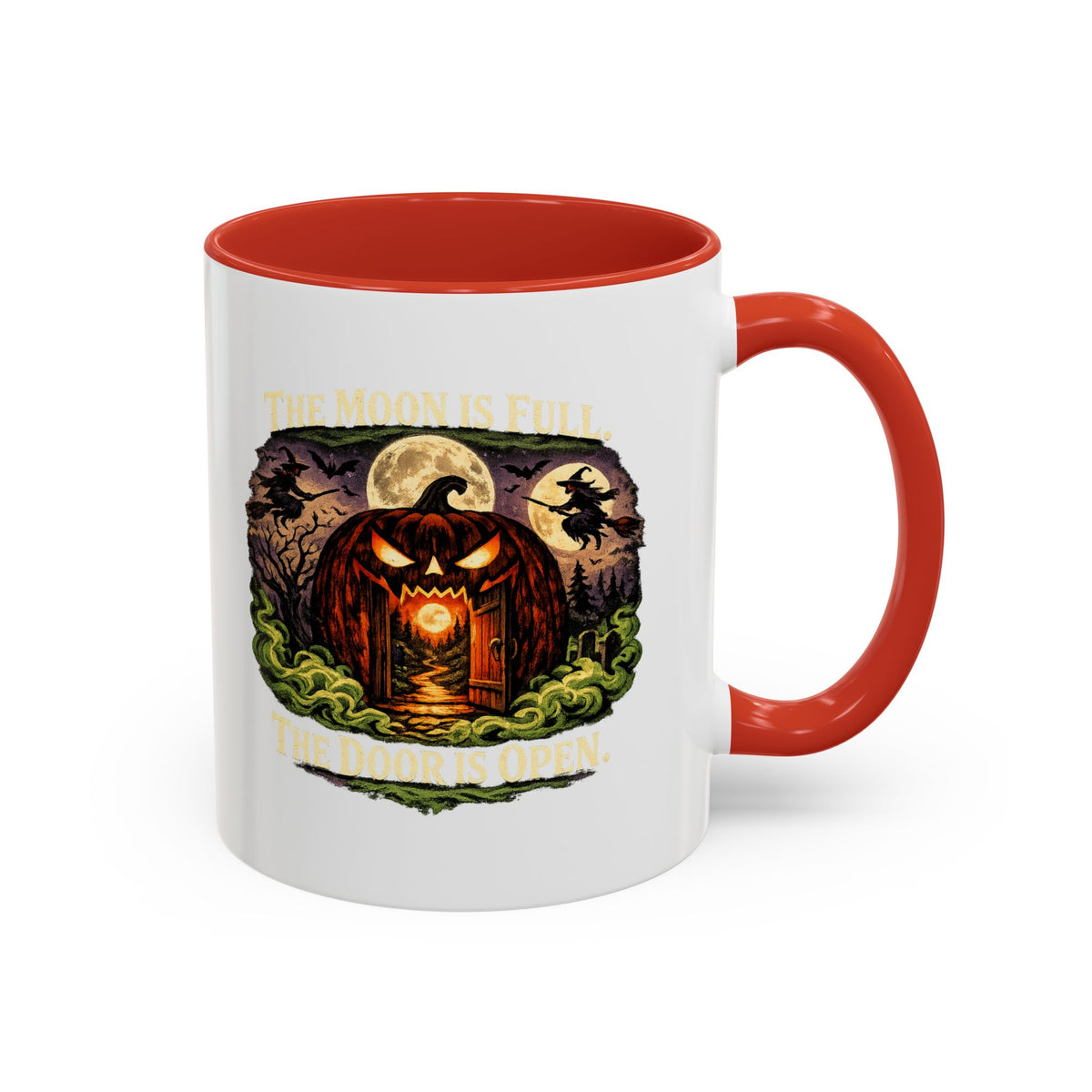 Halloween  The Moon Is Full Accent Coffee Mug