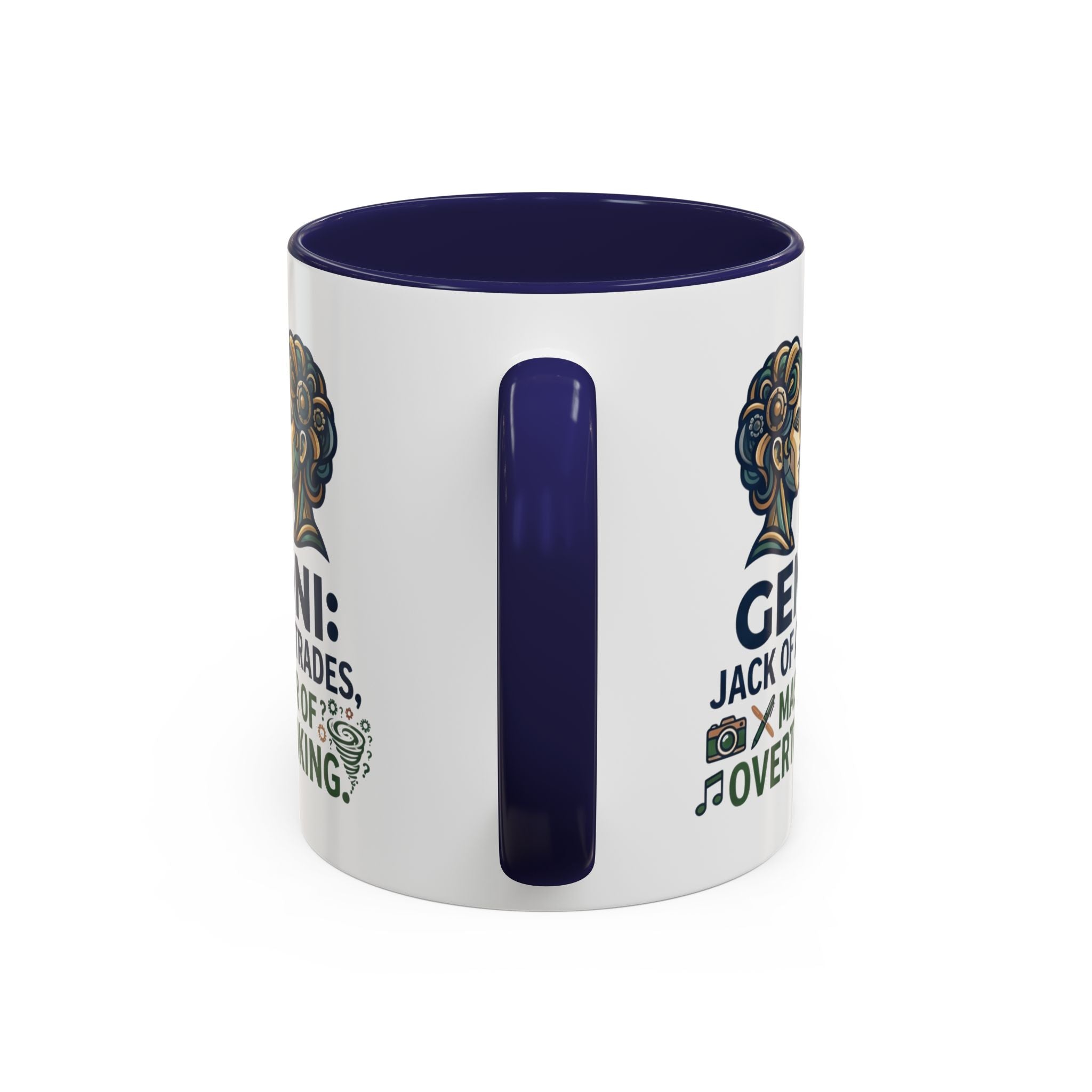 Gemini Coffee Mug – “Jack of All Trades, Master of Overthinking” Zodiac Accent Mug