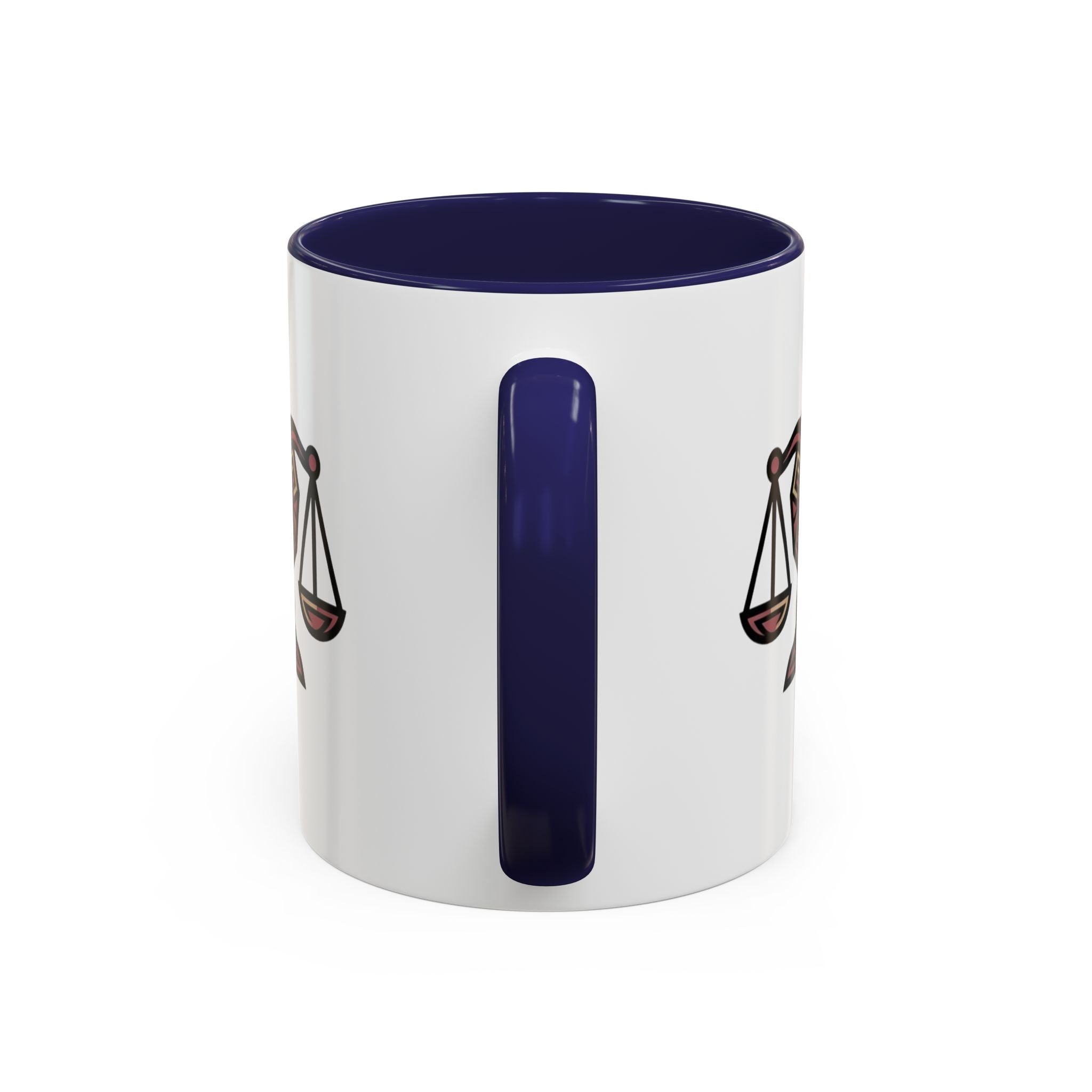 Libra Scales Accent Coffee Mug — Zodiac Balance Ceramic Mug