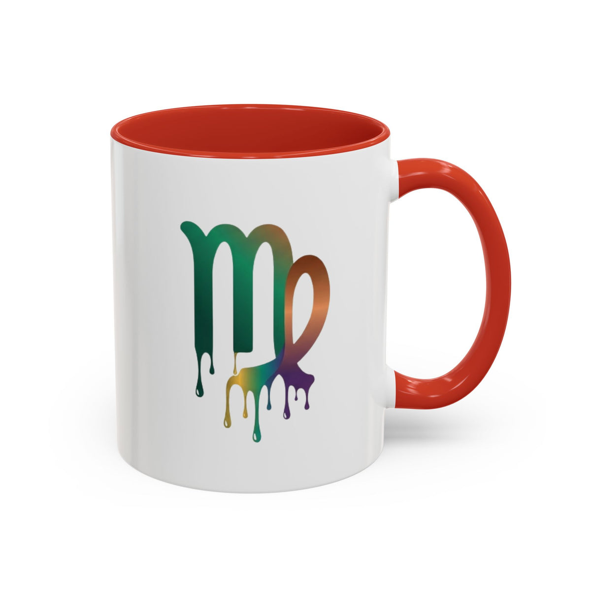 Virgo Zodiac Virgo Drip Accent Coffee Mug — Colorful Zodiac Astrology Gift