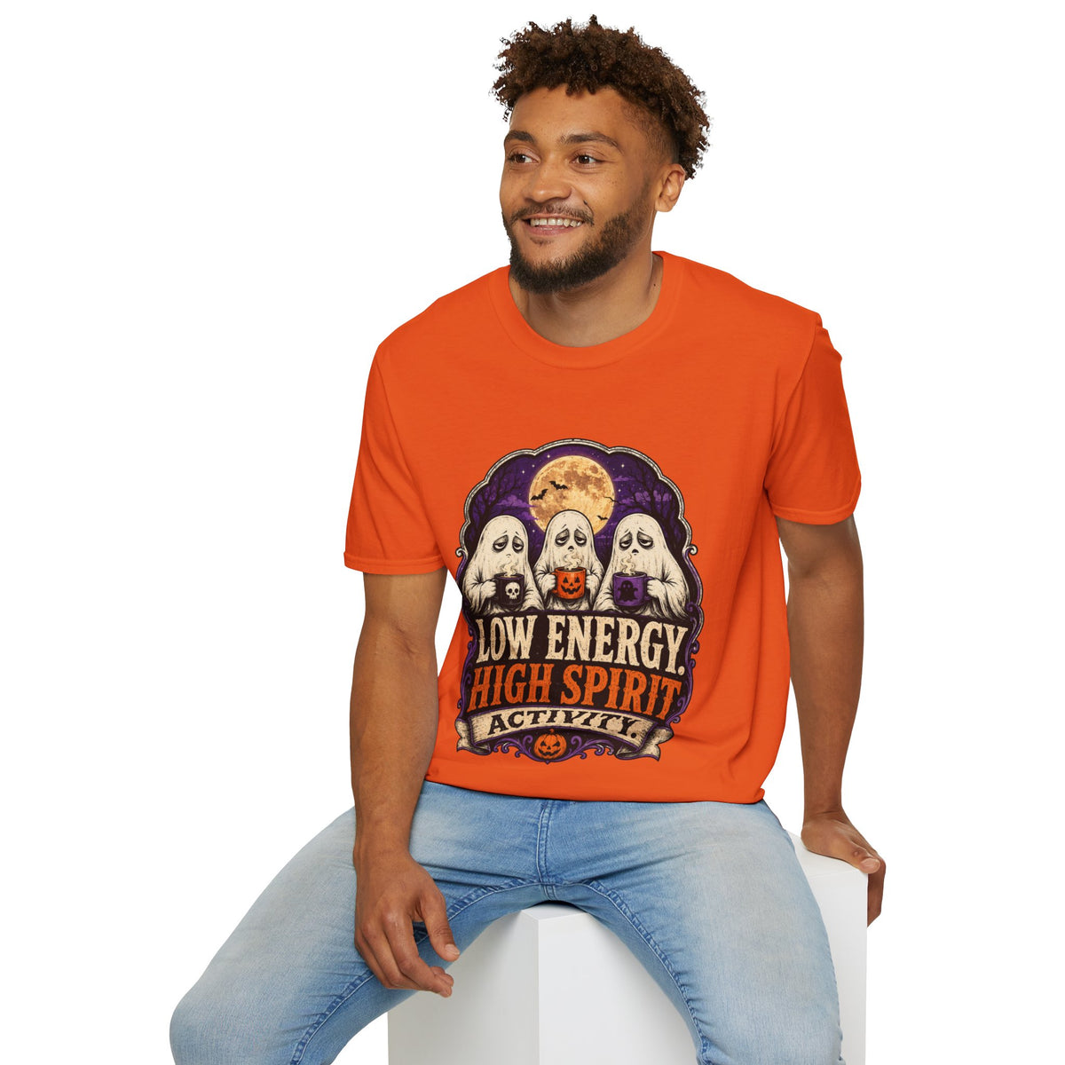 Halloween Low Energy High Spirit Unisex Softstyle T-Shirt