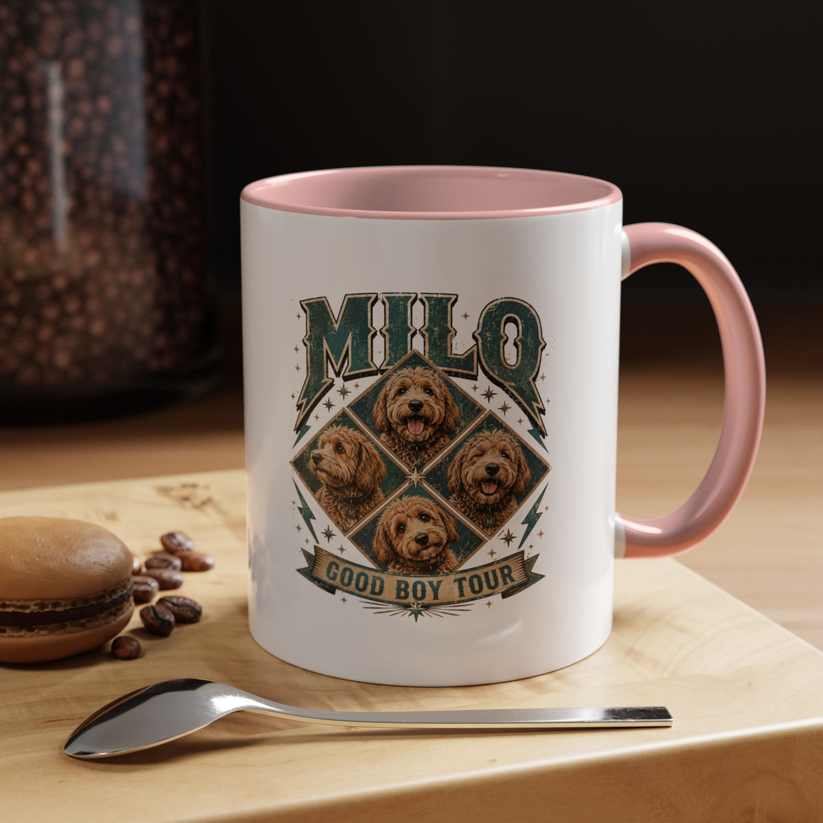 Milo Bailey Dog Dad Mom Good Boy Tour Accent Coffee Mug – Milo Dog Portraits