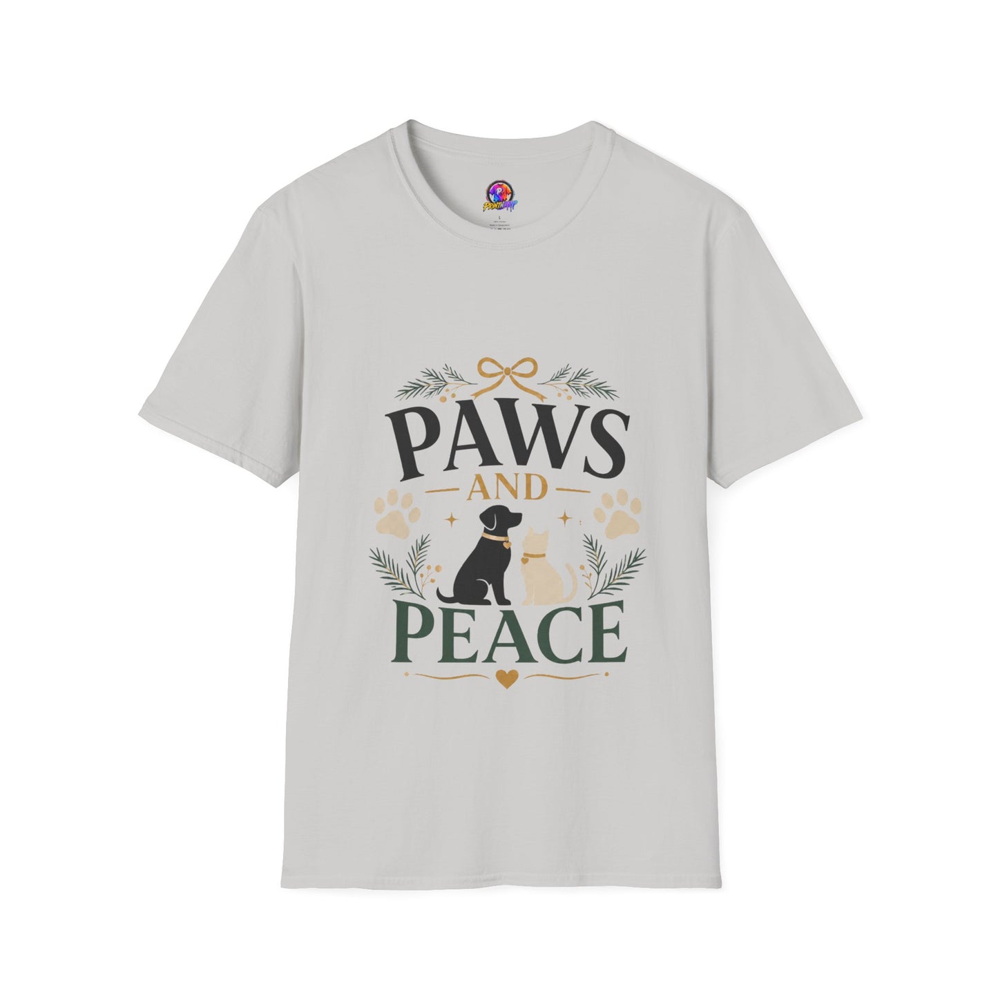 Paws and Peace T-Shirt — Cozy Pet Lover Tee