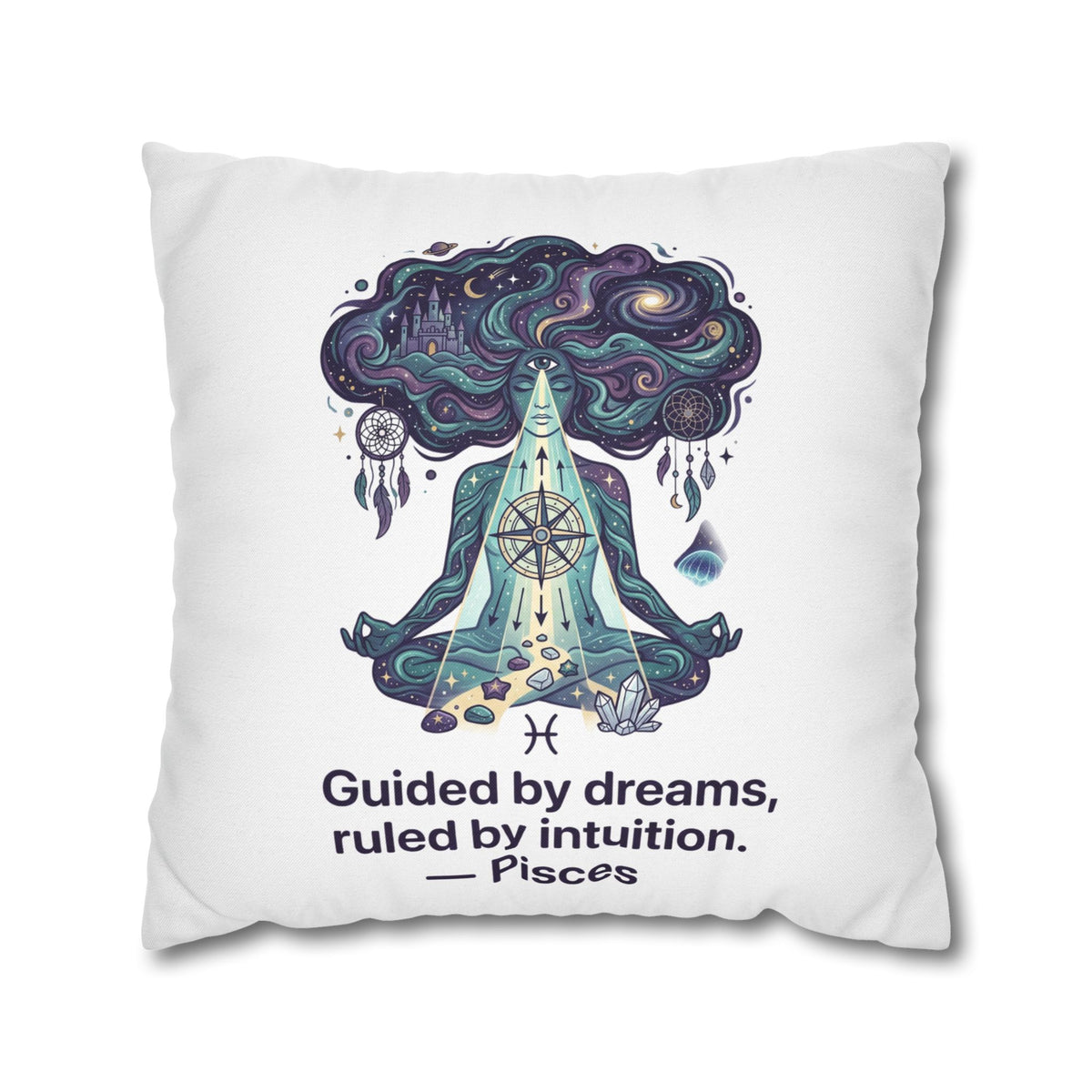 Pisces Meditation Pillowcase — "Guided by dreams, ruled by intuition"