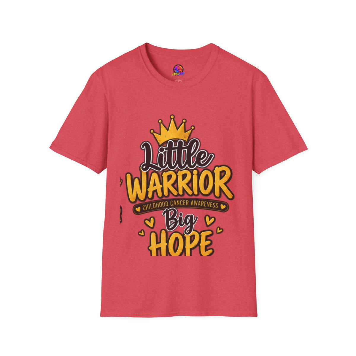 Little Warrior Big Hope Kids T-Shirt — Childhood Cancer Awareness Tee