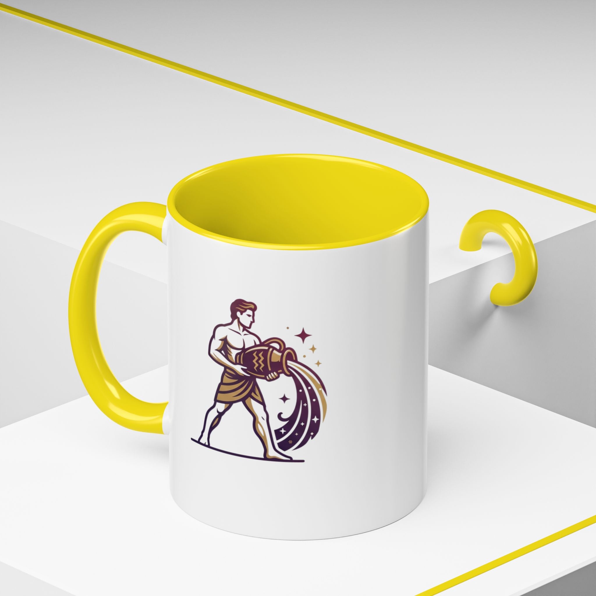 Aquarius Zodiac Coffee Mug — Water Bearer Astrology Gift