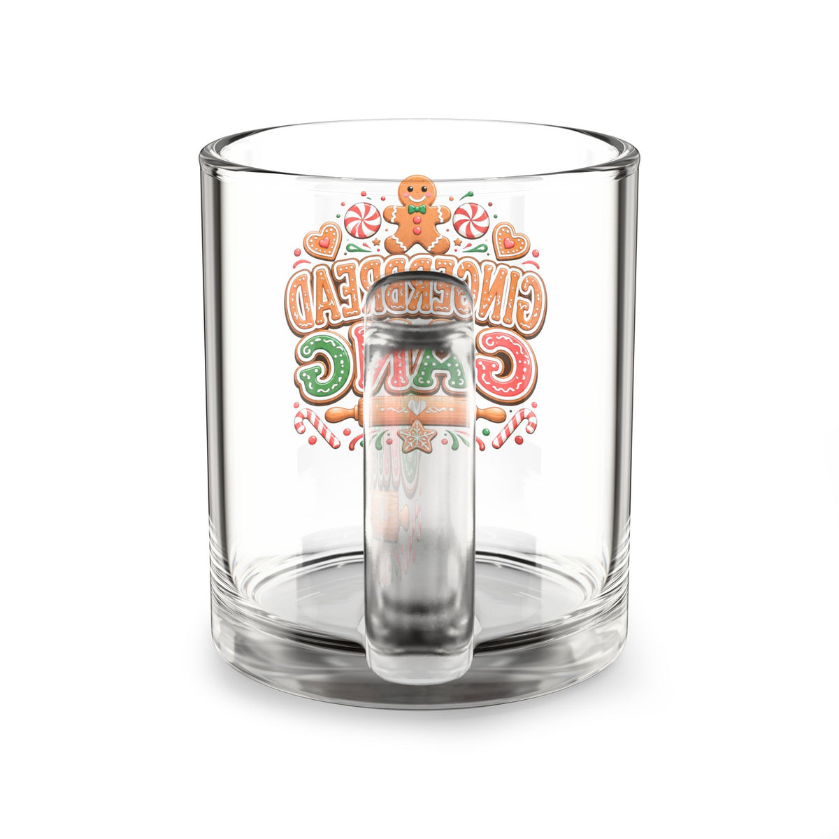 Christmas Glass Mug 10 oz Gingerbread Gang Glass Mug — 10oz Holiday Cookie Coffee Cup