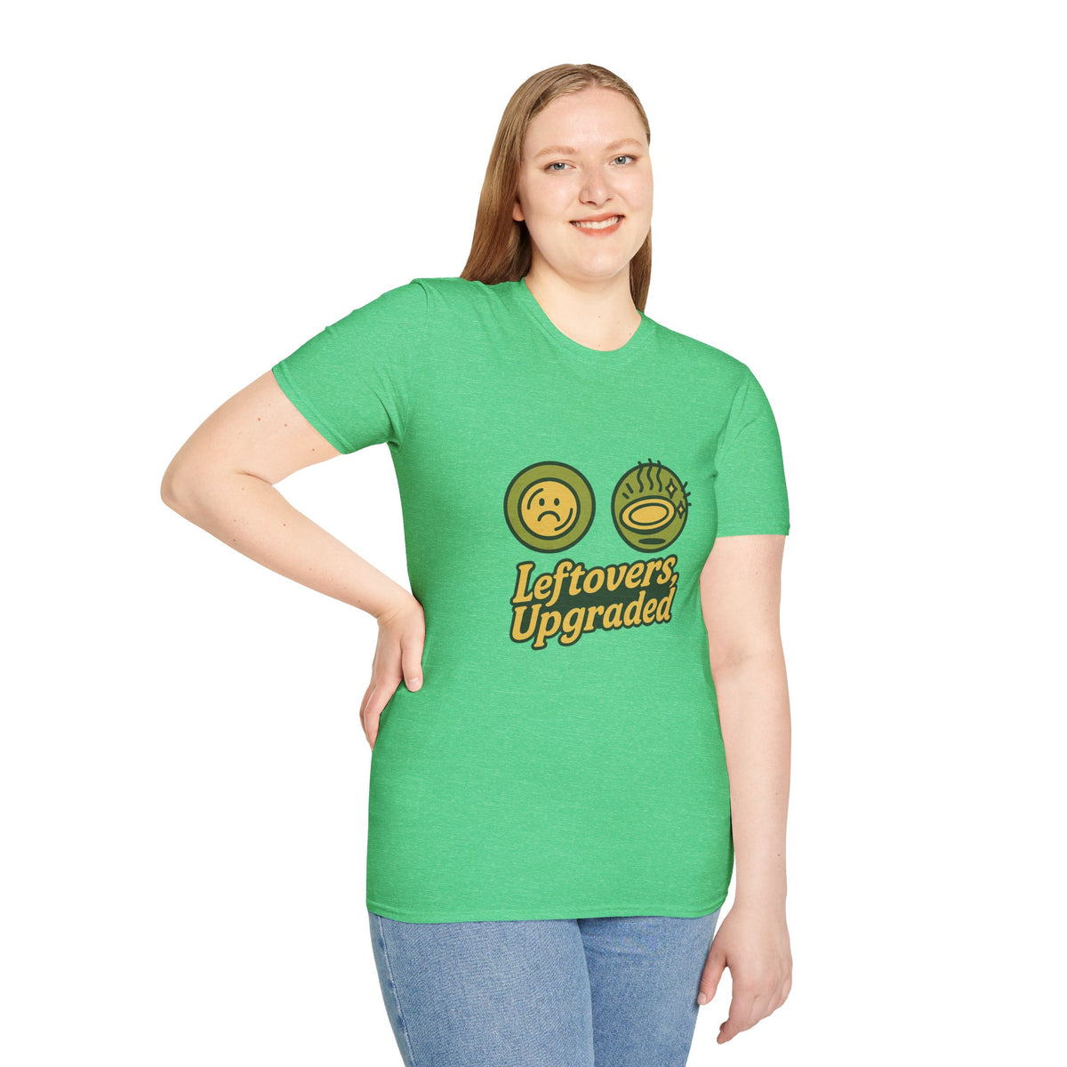 Leftovers Upgraded T-Shirt — Funny Foodie Tee with Soup & Smiley Icons - Trending Now - September 2026