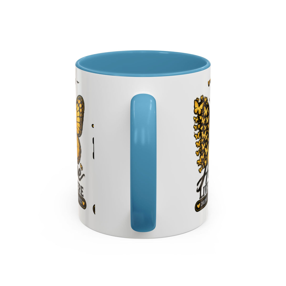 Children’s Cancer Awareness Accent Coffee Mug — "Hope Lives Here" (11/15oz)