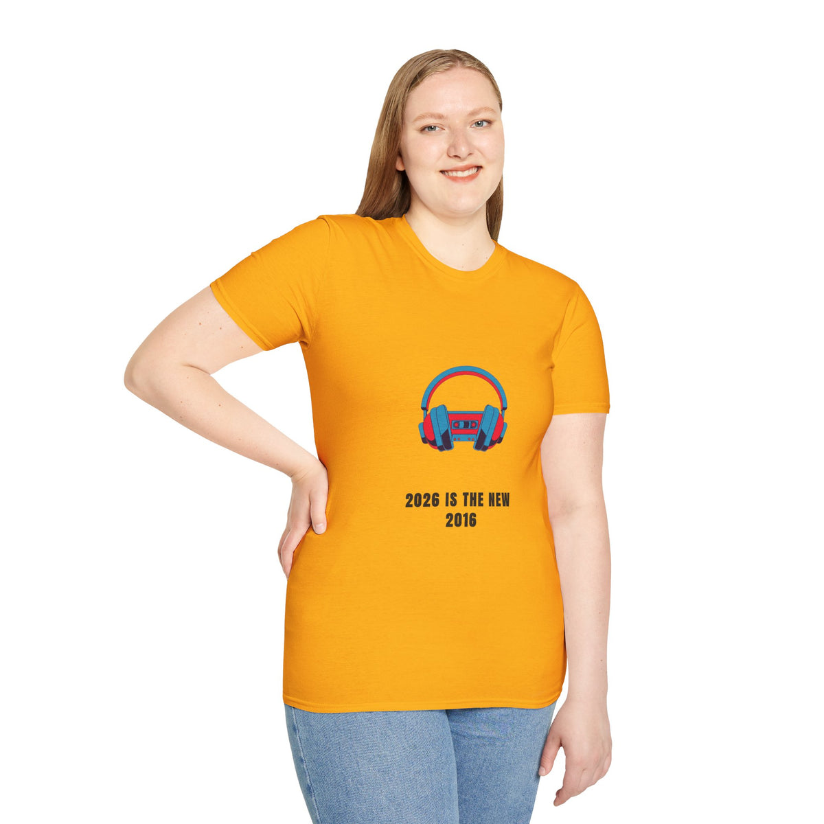 Headphones Graphic T-Shirt — '2023 Is The New 2016' Retro Audio Tee - Trending Now - September 2026
