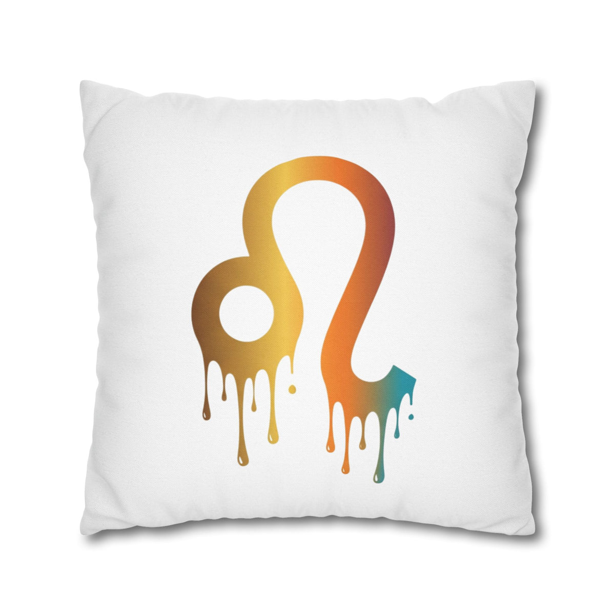 Leo Zodiac Drip Pillow – Gradient Astrology Throw Pillowcase