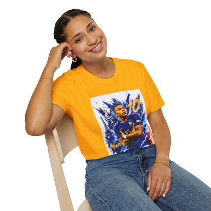 France Mbappé Soccer T-Shirt — #10 Blue Action Portrait Tee