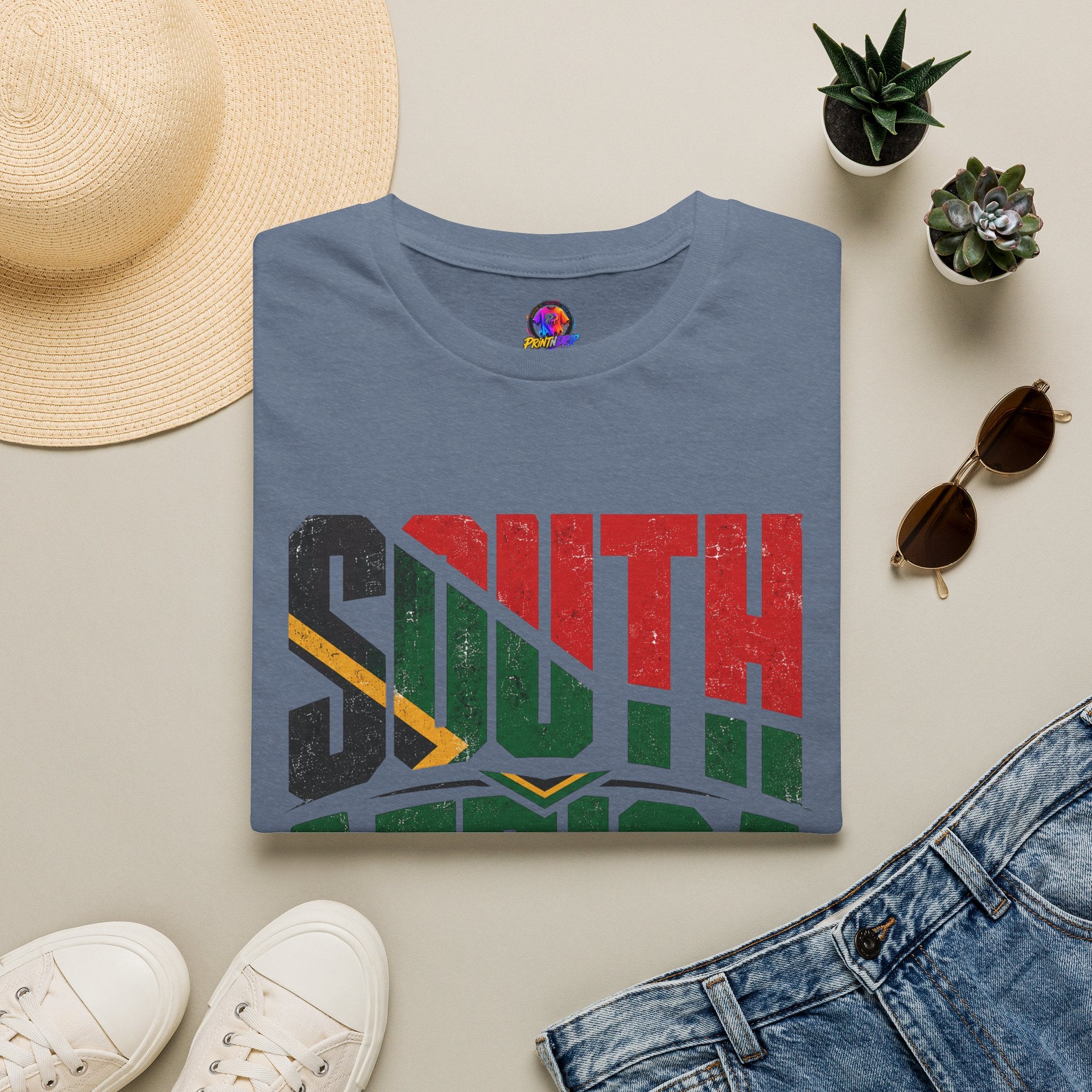 South Africa Soccer T-Shirt — Vintage Flag Football Fan Tee