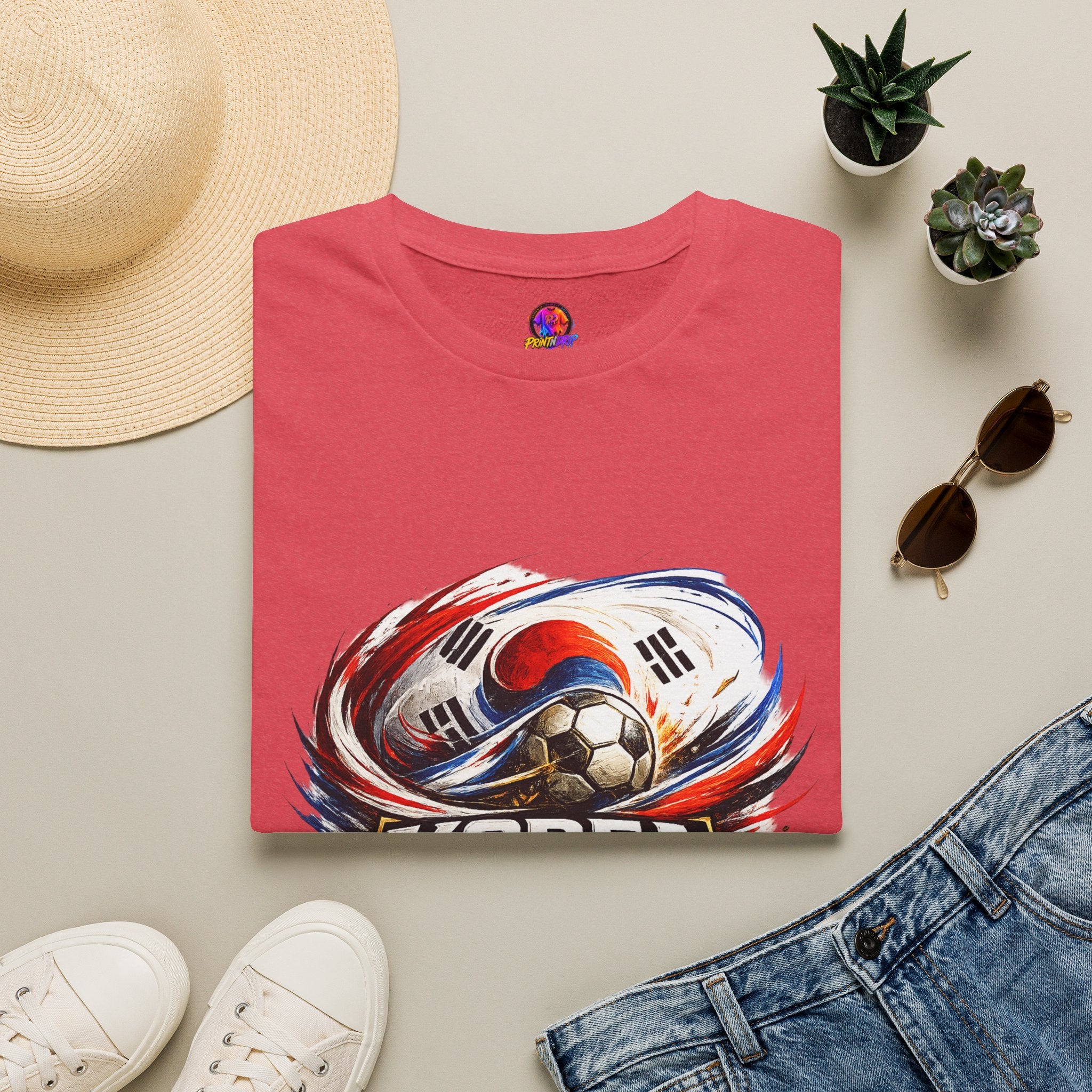 Korea Soccer T‑Shirt — Korea Football Crest Tee