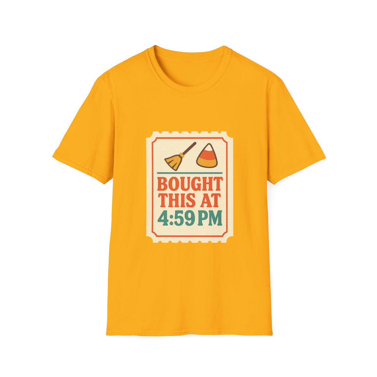 T-Shirt — "Bought This At 4:59 PM" Retro Grocery Sticker Design - Trending Now - October 2026