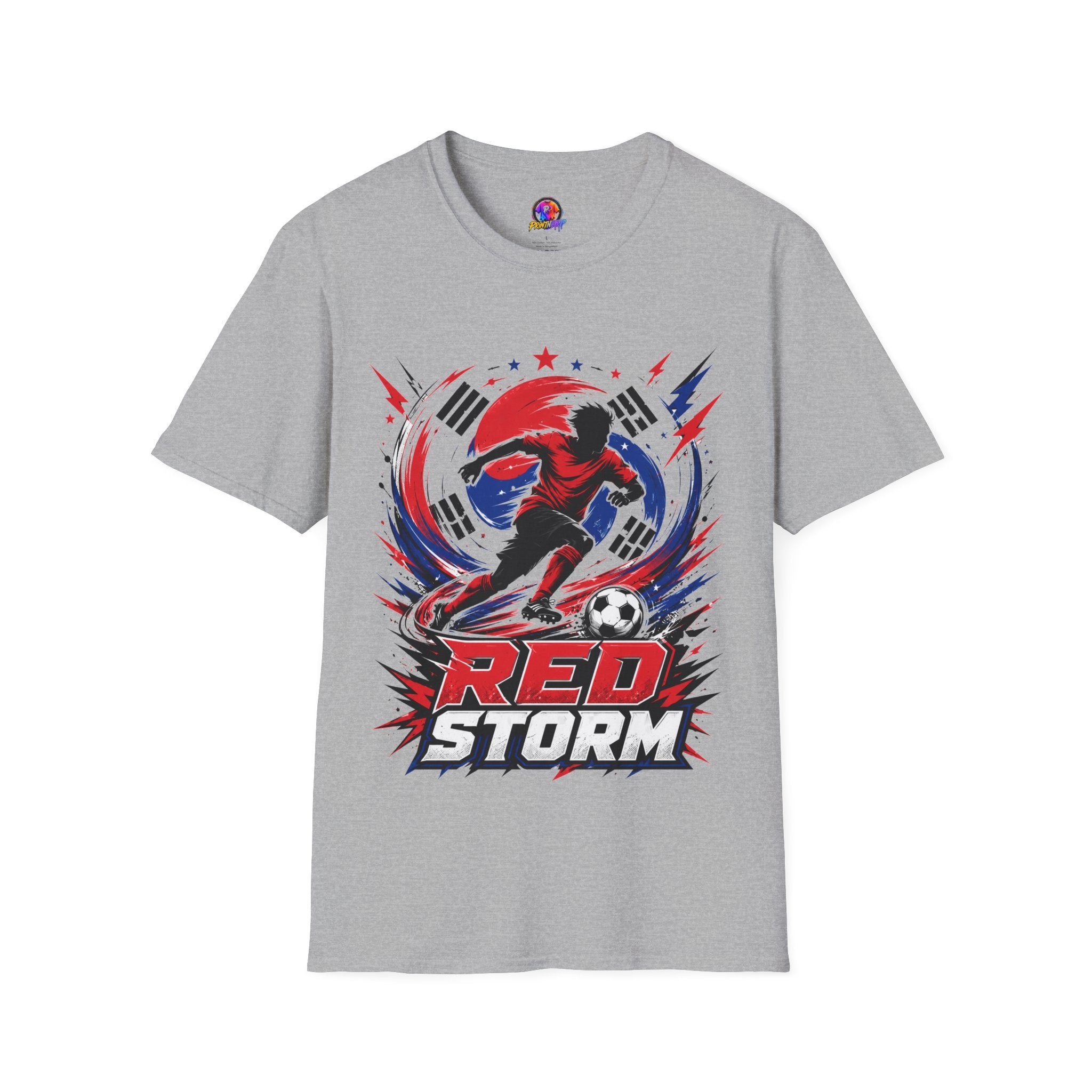 South Korea Red Storm Soccer T-Shirt — Dynamic Player Graphic Tee