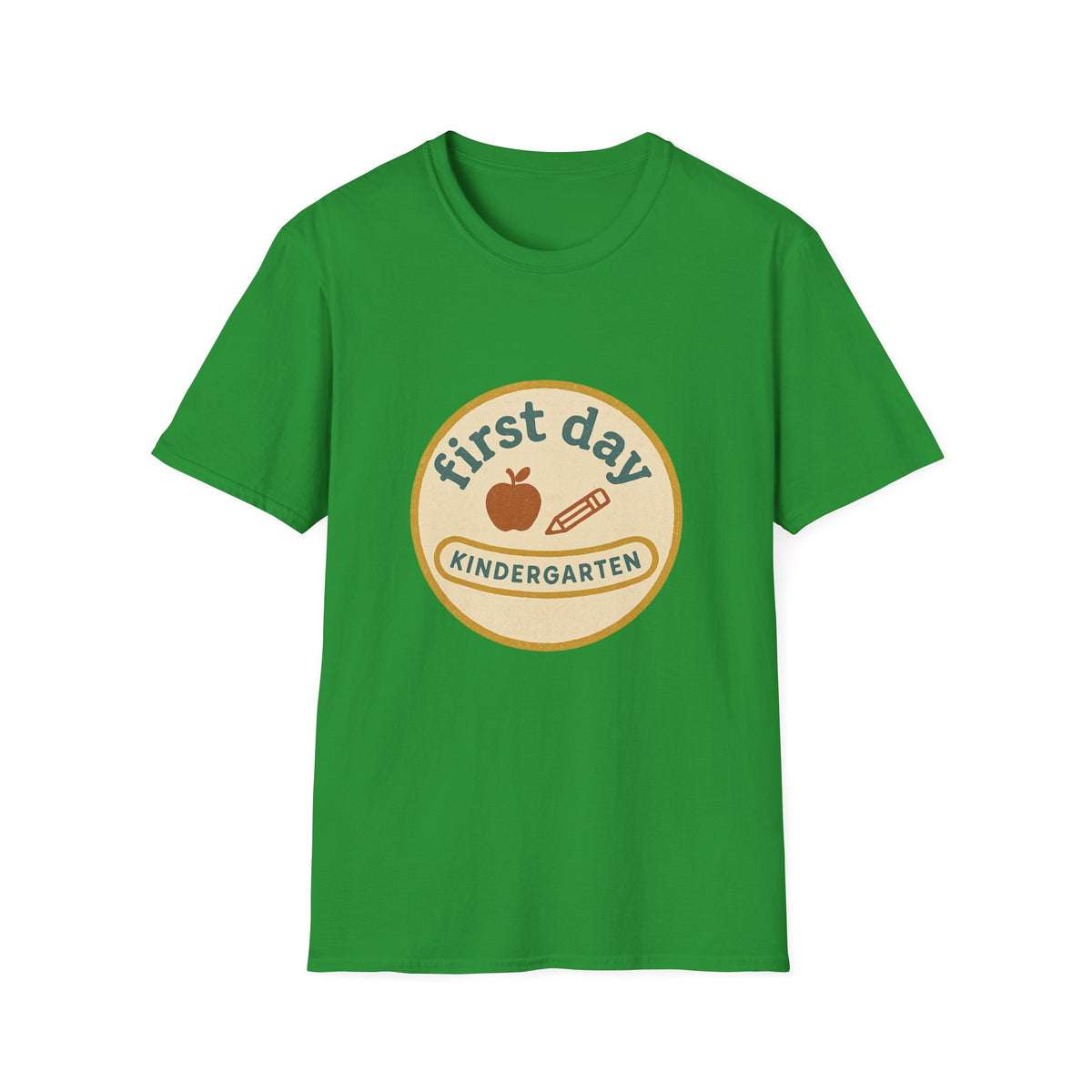 First Day Kindergarten Badge T-Shirt — Cute Back-to-School Tee for Teachers & Parents - Trending Now - August 2026